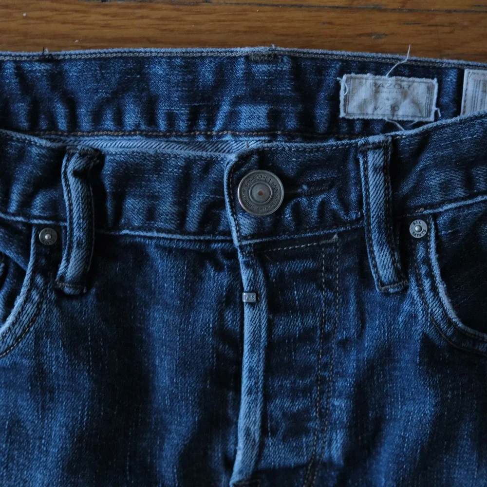 AllSaints Razor Jeans Mens Blue Dark Wash Skinny Fit Indie Sleaze W30 Slim Style
